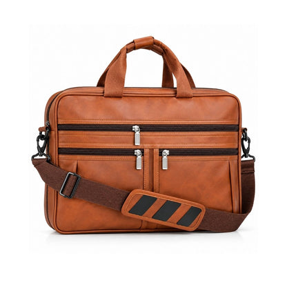 Premium Black Laptop Briefcase Bag with Multiple Compartments