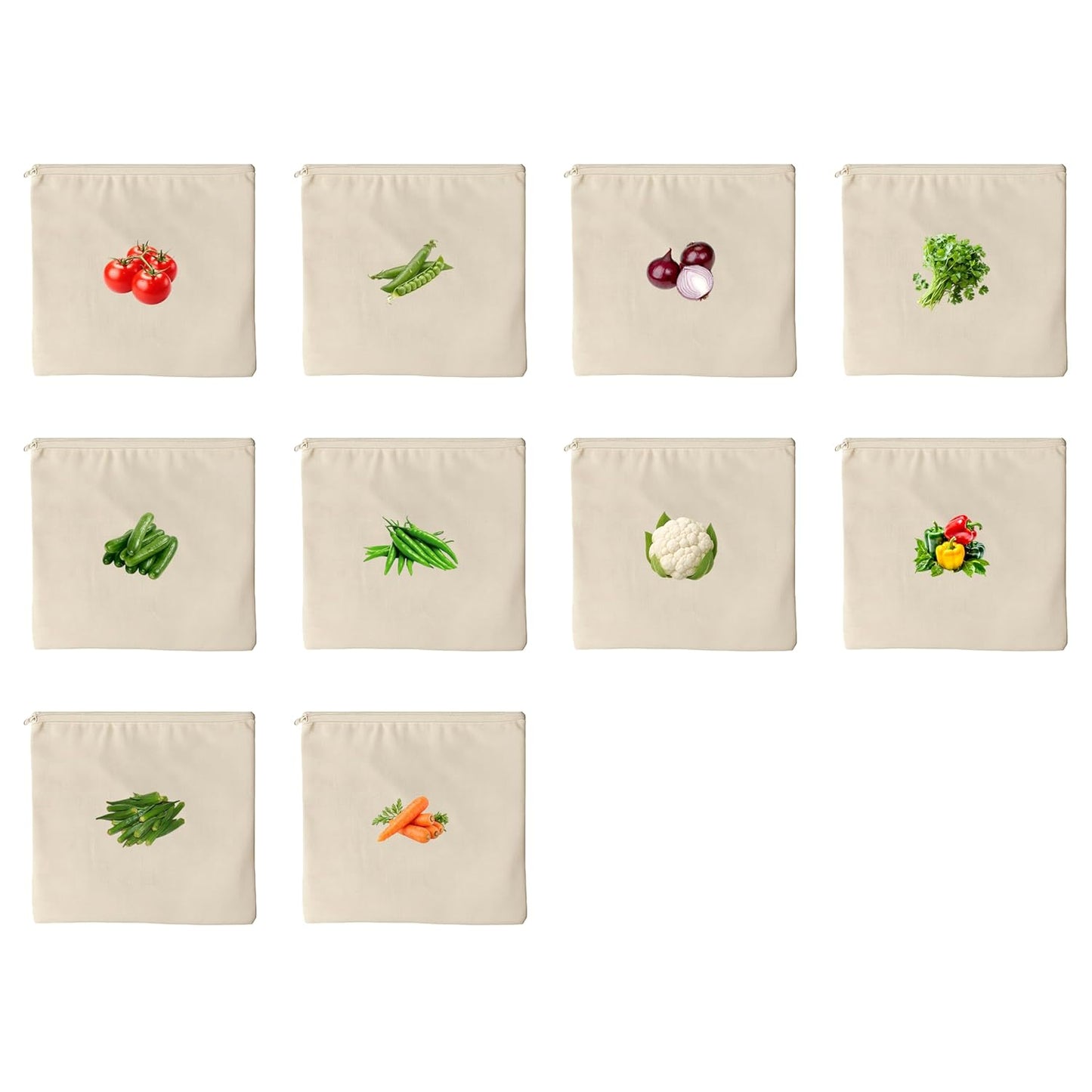 100% Cotton Reusable Vegetable Bags