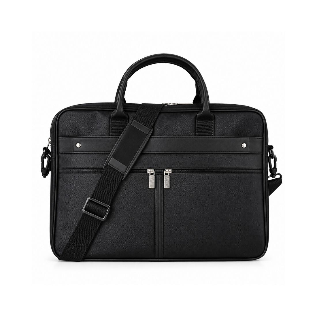 Premium Black Laptop Briefcase Bag with Adjustable Shoulder Strap