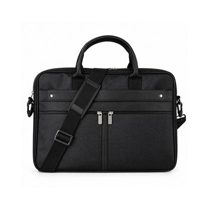 Premium Black Laptop Briefcase Bag with Adjustable Shoulder Strap
