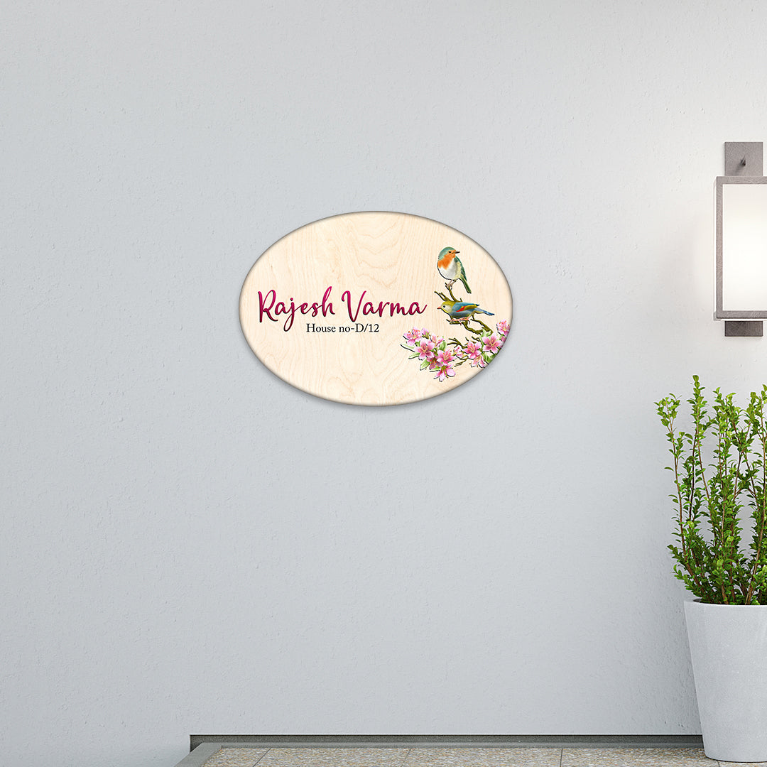 Beautiful Elegant blossom Home Name Plate