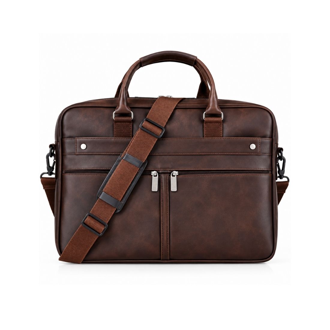 Premium Black Laptop Briefcase Bag with Adjustable Shoulder Strap