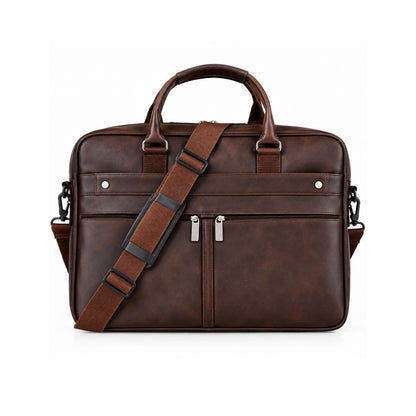 Premium Black Laptop Briefcase Bag with Adjustable Shoulder Strap