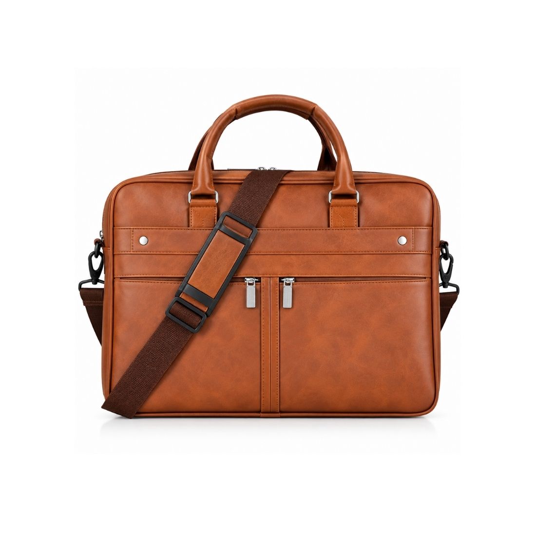 Premium Black Laptop Briefcase Bag with Adjustable Shoulder Strap