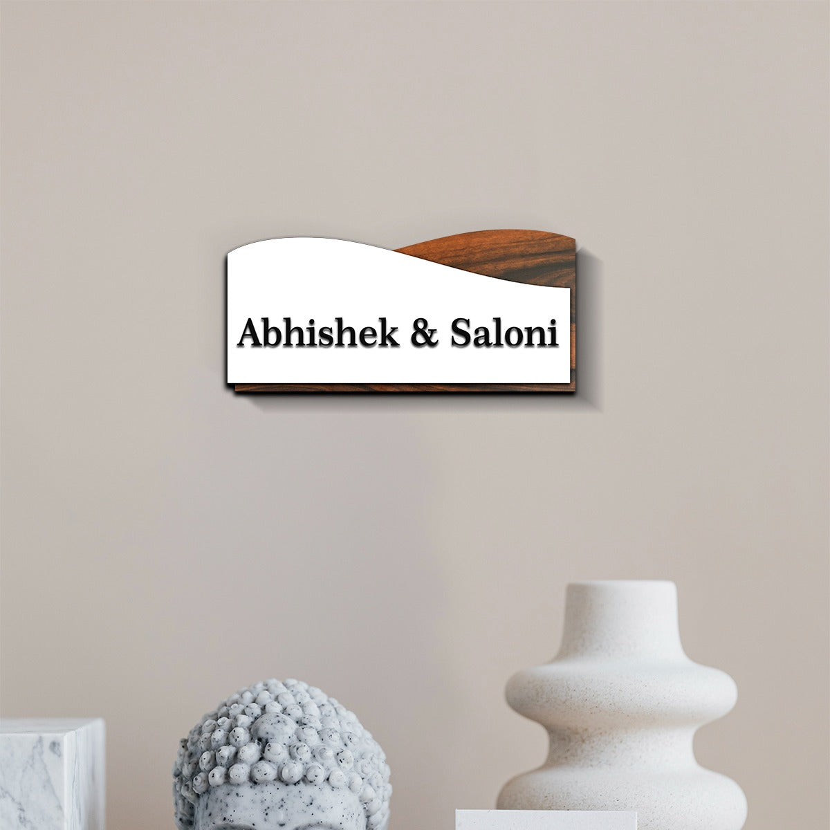 Customised 3D Wooden Acrylic Name Plate