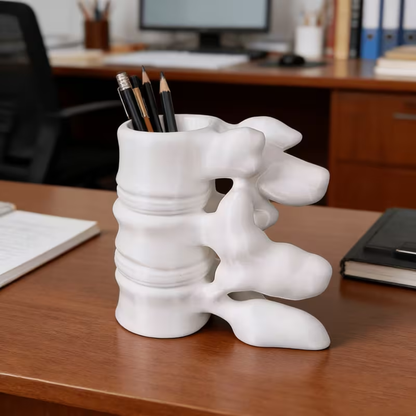 Spine-Shaped Pen Holder, Spine Desktop Organizer