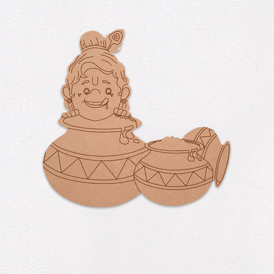 15 Krishna Eating Butter Pre-Marked Cutout