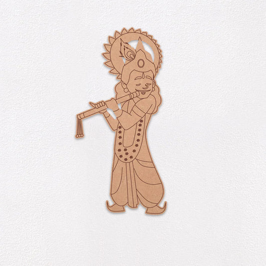 06 Shree Krishna Playing Flute Pre-Marked Cutout
