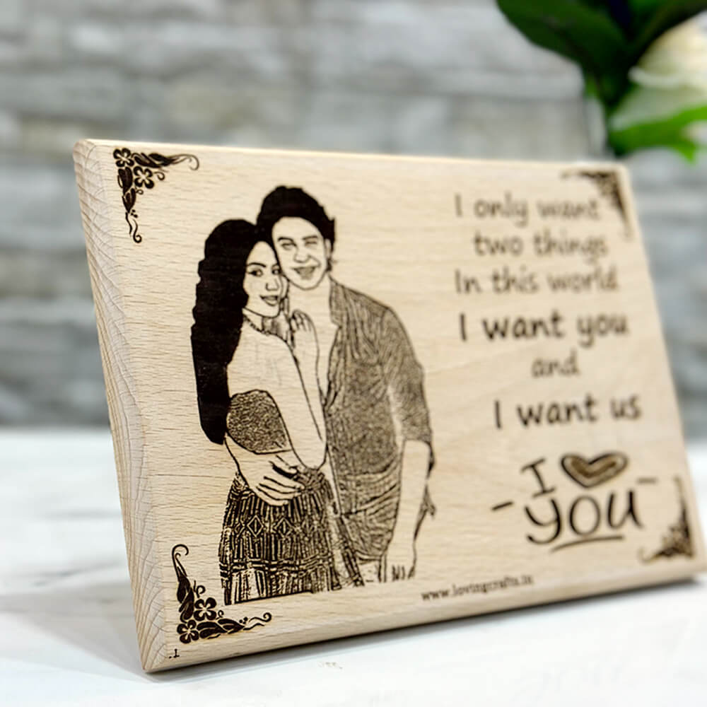 Personalised Love Wooden Photo Frame