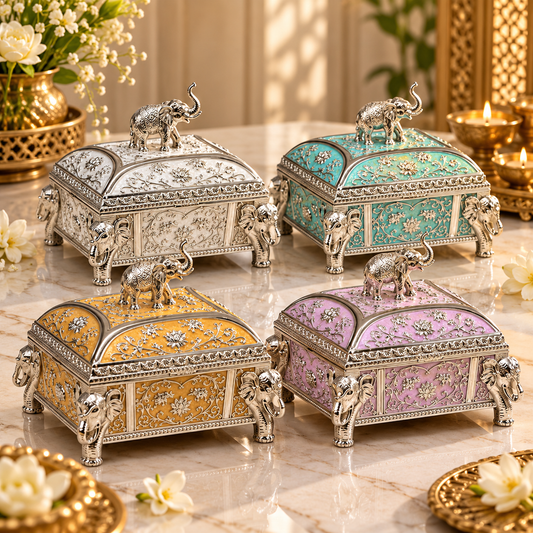 Premium Elephant Decorative Jewellery Box & dryfruit box