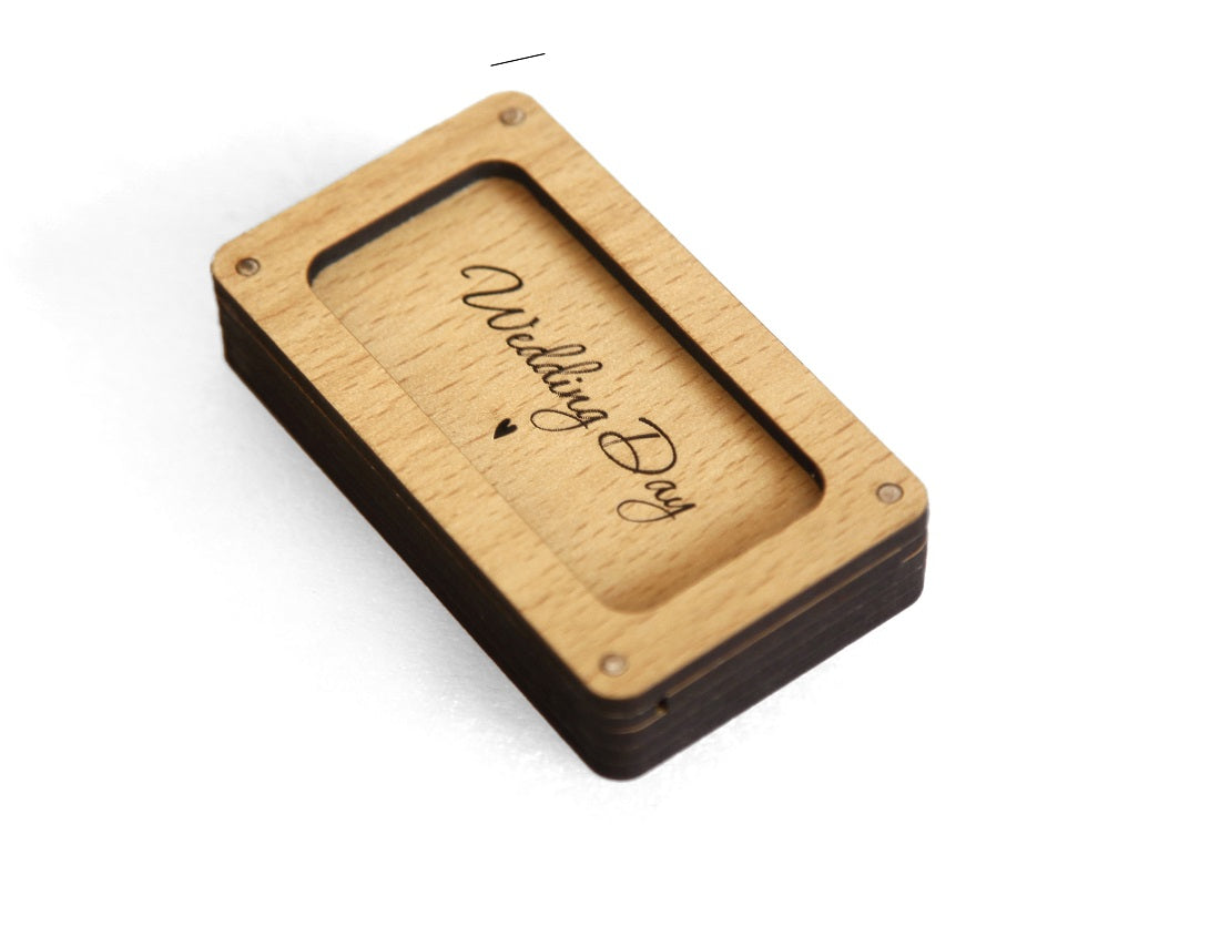 Wooden Pen Drive Organizer Box
