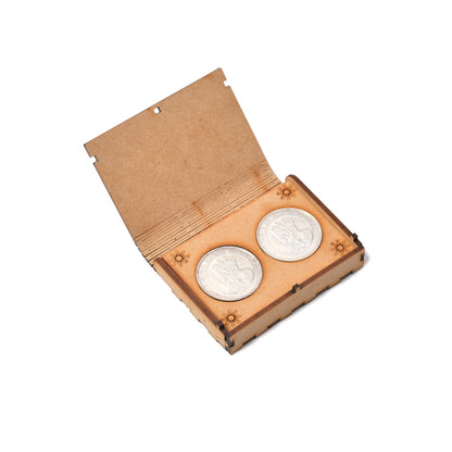 Wooden Box for Storing Silver Coins
