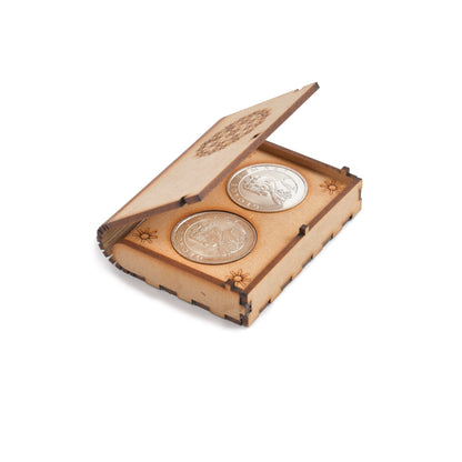 Wooden Box for Storing Silver Coins