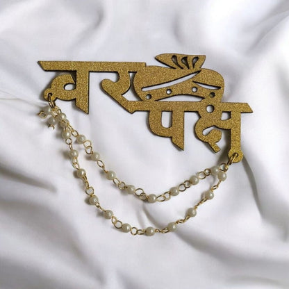 Varpaksh & Vadhupaksh Wedding Brooch Set | Groom & Bride Side Pins