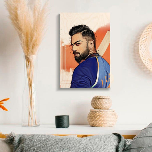 Virat Kohli Wood Print
