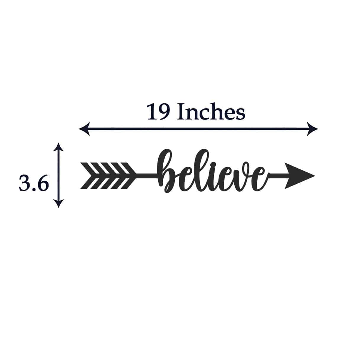 Wooden Arrow Sign | Believe