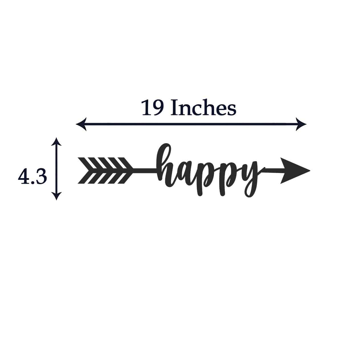 Wooden Arrow Sign | Happy