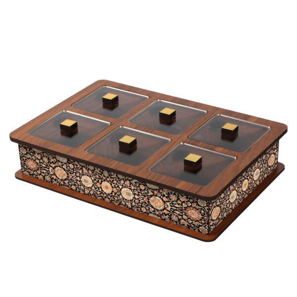 d box 029 Wooden Tea Bag Organizer Box Inspired by Persian Design