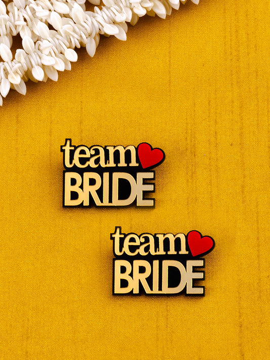 Team Bride Wedding Brooches