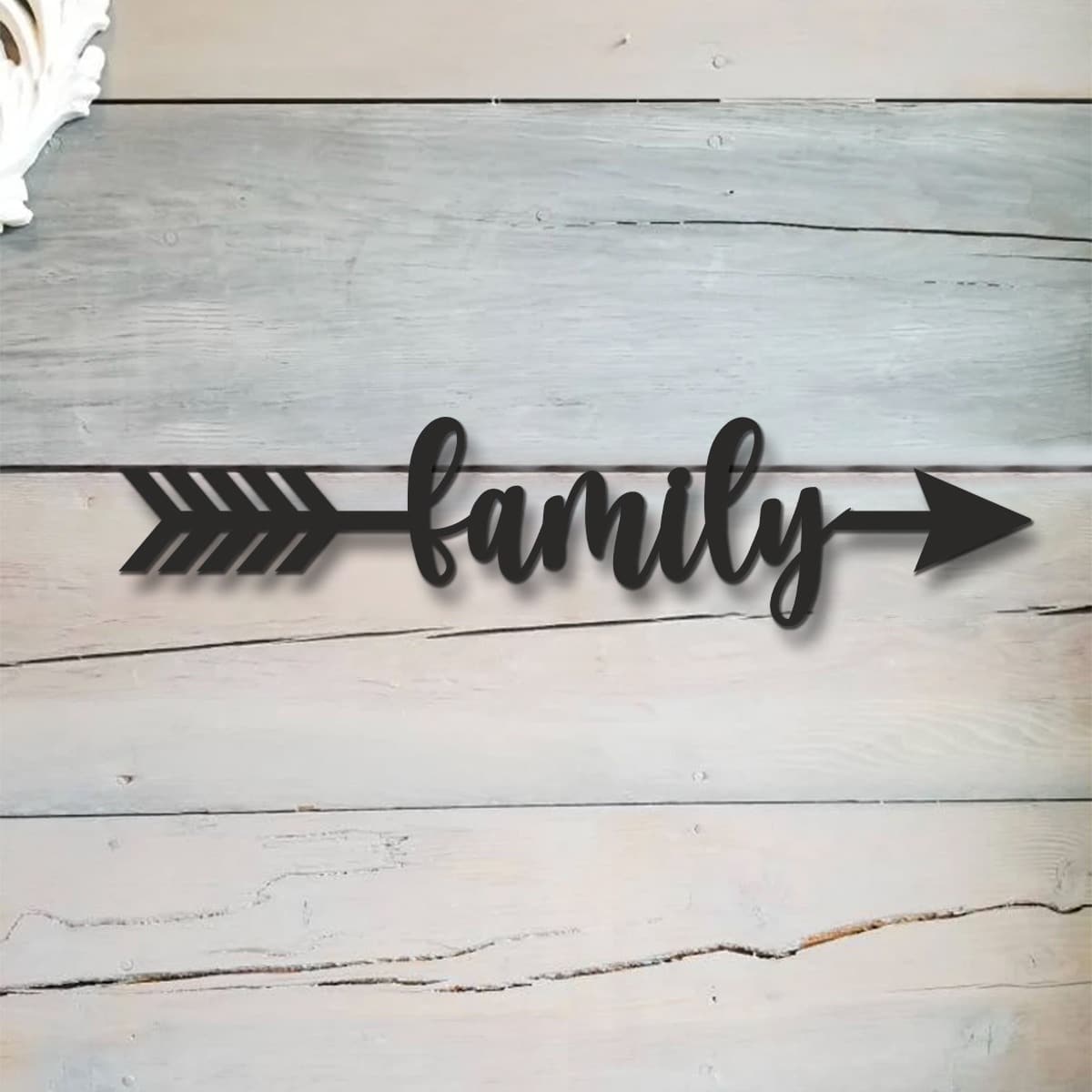 Wooden Arrow Sign | Family