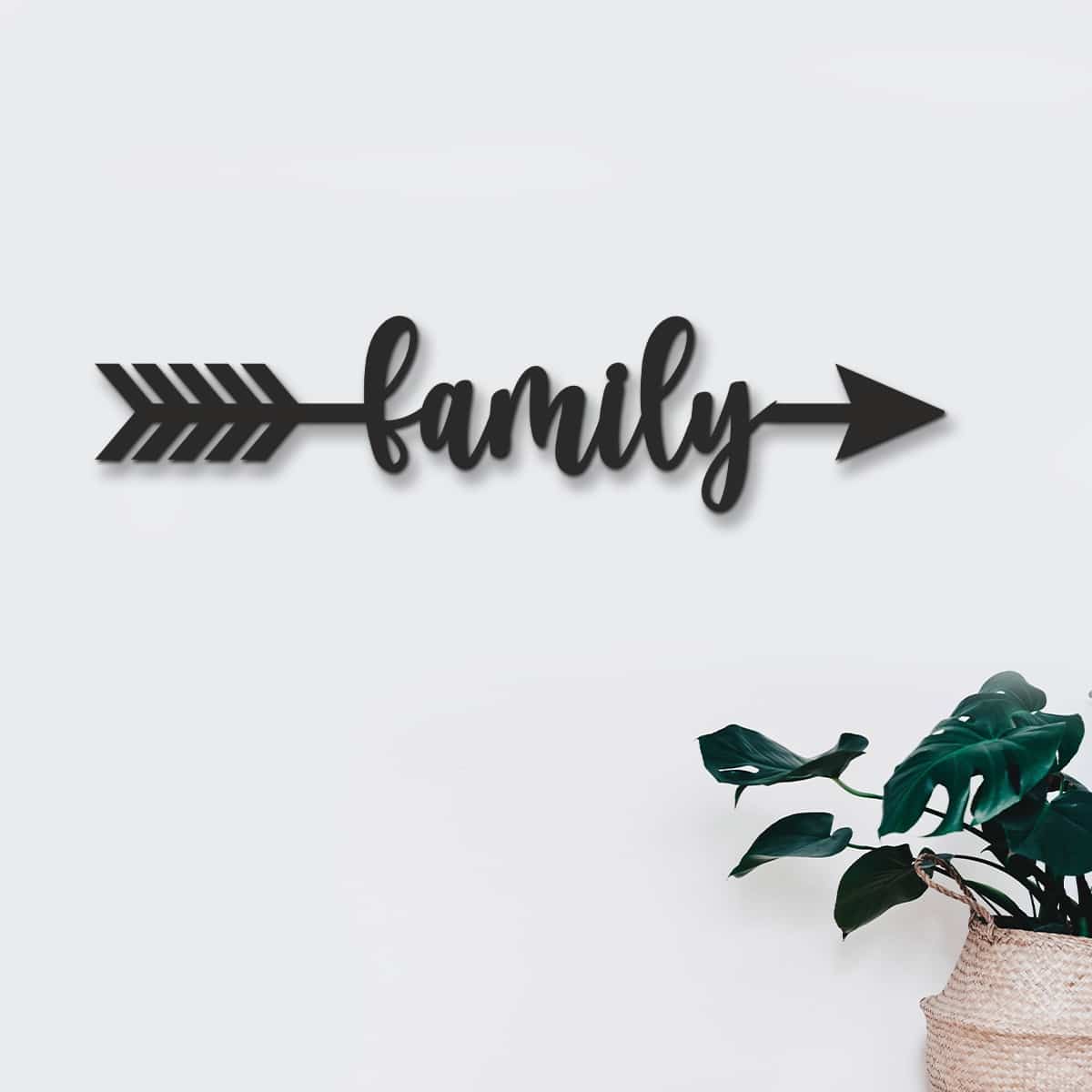 Wooden Arrow Sign | Family