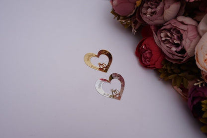 Custom Acrylic Mirror Heart Tag