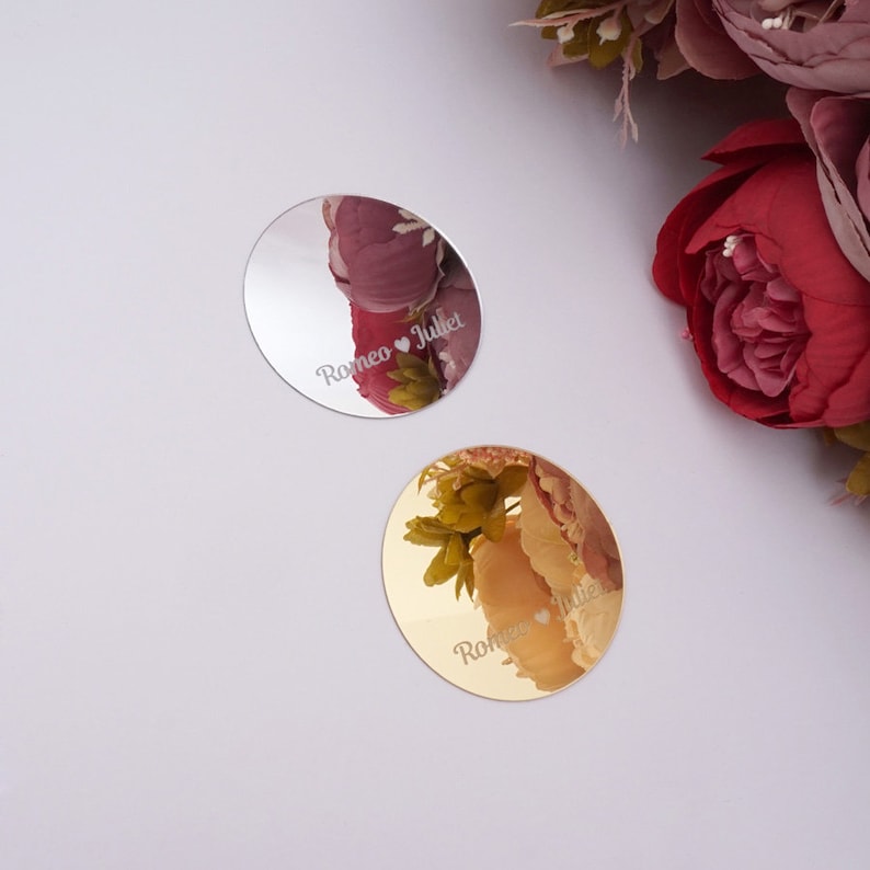 Personalized Acrylic Mirror Name Tags