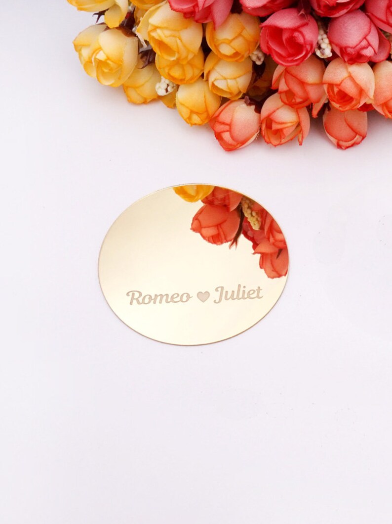 Personalized Acrylic Mirror Name Tags