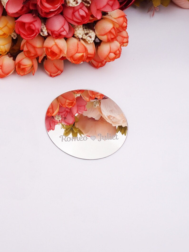 Personalized Acrylic Mirror Name Tags