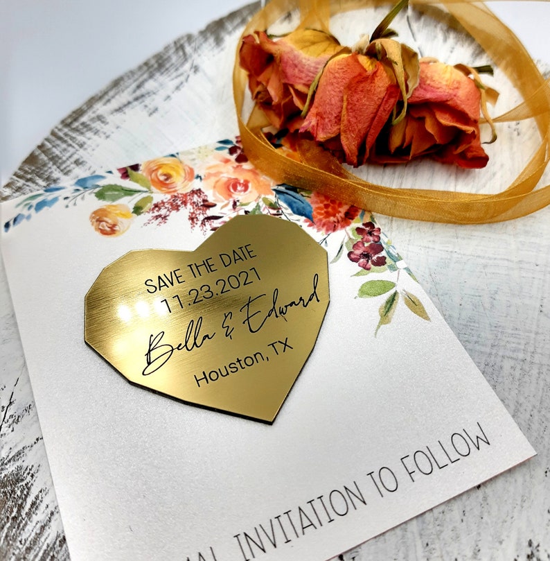 Acrylic Save the Date Magnets