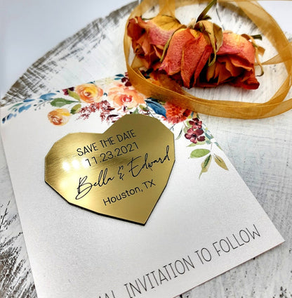 Acrylic Save the Date Magnets
