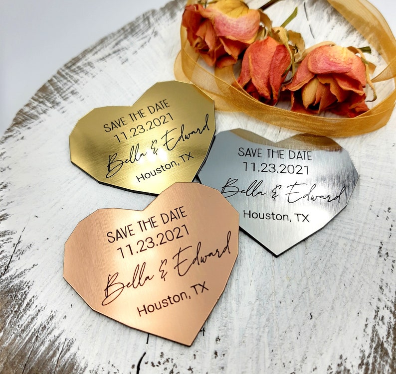 Acrylic Save the Date Magnets