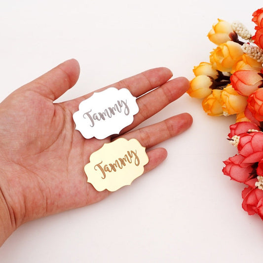 Personalized Acrylic Mirror Name Tags