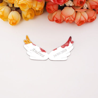 Custom Acrylic Mirror Angel Wings Stickers