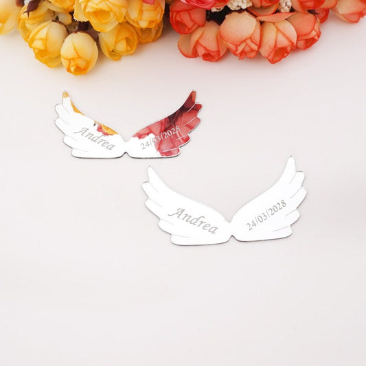 Custom Acrylic Mirror Angel Wings Stickers
