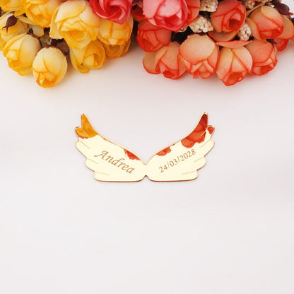 Custom Acrylic Mirror Angel Wings Stickers