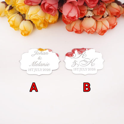 Engraved Mirror Acrylic Wedding Favors