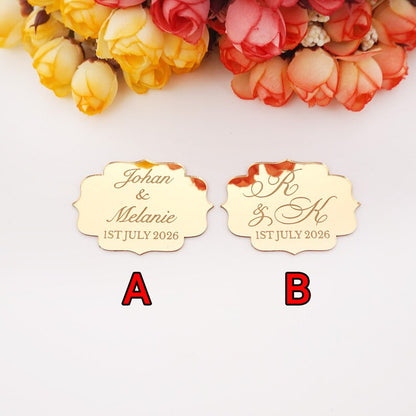 Engraved Mirror Acrylic Wedding Favors