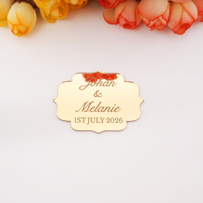 Engraved Mirror Acrylic Wedding Favors