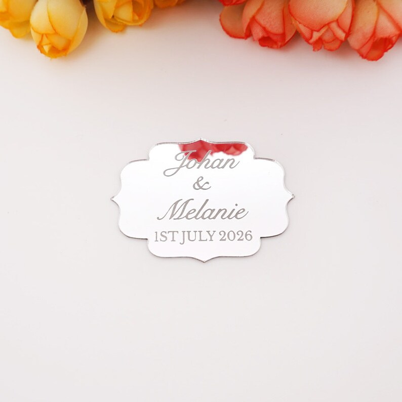 Engraved Mirror Acrylic Wedding Favors
