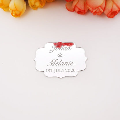 Engraved Mirror Acrylic Wedding Favors