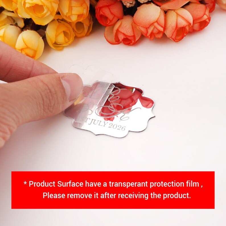 Engraved Mirror Acrylic Wedding Favors