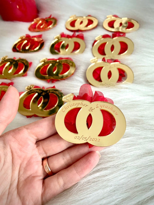 Personalized Ring-Shaped Magnet – Custom Save the Date & Wedding Guest Favor