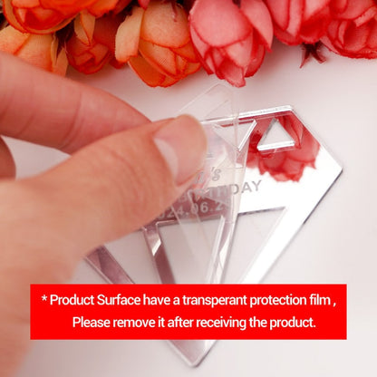 Diamond Shape Acrylic Mirror Tags