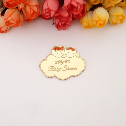 Personalized Acrylic Mirror Tags – Custom Baby Shower