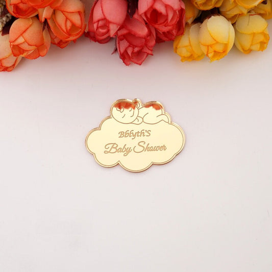 Personalized Acrylic Mirror Tags – Custom Baby Shower