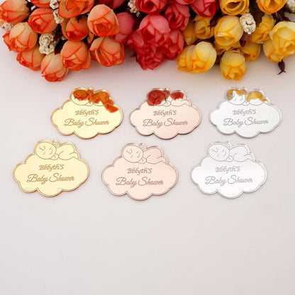 Personalized Acrylic Mirror Tags – Custom Baby Shower