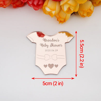 Custom Acrylic Mirror Baby Shirt Tags