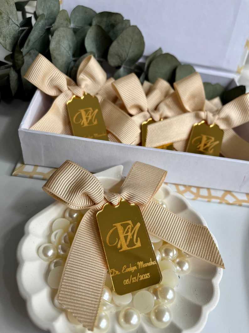 Gold Acrylic Mirror Tags