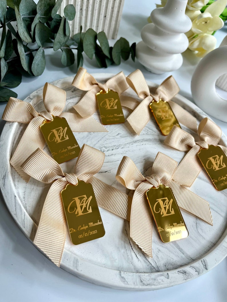 Gold Acrylic Mirror Tags